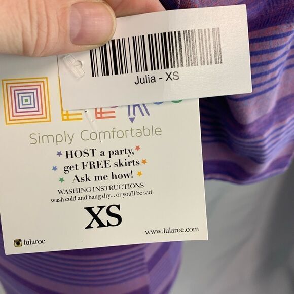 $5 item/ NWT LULAROE xs new with tags Striped dress - Picture 5 of 6